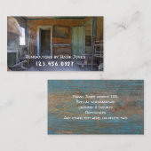 Visite Rénovations Modèle de carte d'affaires personnalis (Devant / Derrière)