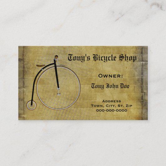 Visite Réparation de bicyclette d'affaires ou carte (Devant)