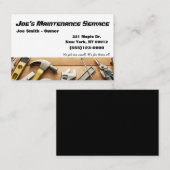 Visite Réparation de maintenance Handyman Service Carte d (Devant / Derrière)