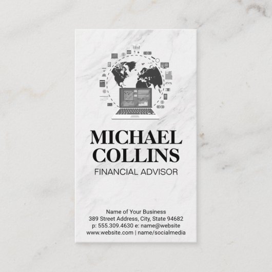 Visite Réseau informatique | Carte mondiale de Data Analy (Devant)