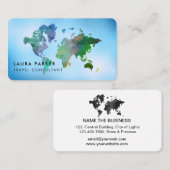 Visite Réservation bleue de tourisme de carte du monde (Devant / Derrière)