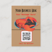 Visite Restaurant de fruits de mer de calendrier de carte (Dos)