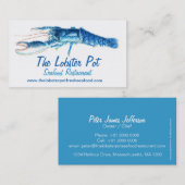 Visite Restaurant de fruits de mer de homard bleu carte d (Devant / Derrière)