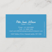 Visite Restaurant de fruits de mer de homard bleu carte d (Dos)