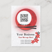 Visite Restaurant japonais de calendrier de carte de (Dos)