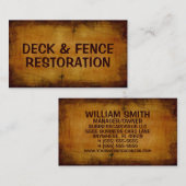 Visite Restauration du pont et de la clôture Carte de vis (Devant / Derrière)