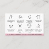 Visite Retrait des cheveux de la carte de soins postérieu (Dos)