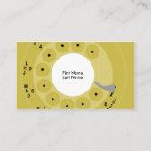 Visite Rétro carte d'affaires/profil de jaune de (Dos)
