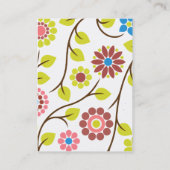 Visite Rétro carte de contact de fleur (Dos)