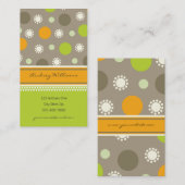 Visite Rétro carte orange de profil de motif d'amusement (Devant / Derrière)