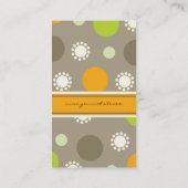 Visite Rétro carte orange de profil de motif d'amusement (Dos)