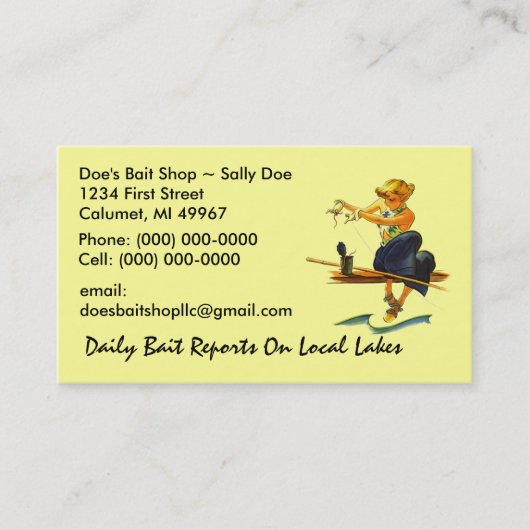 Visite Rétro magasin d'appât de poissons du carte de (Devant)