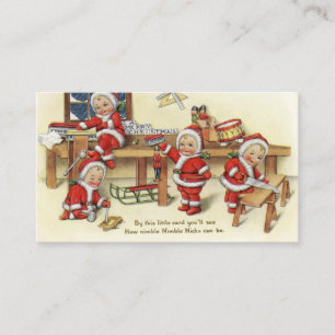 Visite Rétro Noël vintage Nimbles ajoutent la carte de
