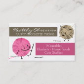 Visite Retro scribble fil crochet crochets carte de visit (Devant)