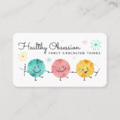 Visite Retro scribble fil crochet crochets carte de visit (Devant)