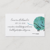 Visite Retro scribble fil crochet crochets carte de visit (Dos)