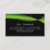Visite Rétro vert de chaux du DJ de noir de carte de (Dos)