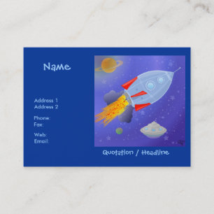 Visite Rocket dans la carte potelée de profil de l'espac