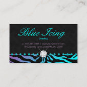 Visite Rose bleu de points bleus de zèbre de carte de (Dos)