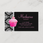 Visite Rose chic Bl de damassé de petit gâteau de carte (Dos)