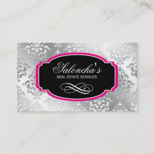 Visite Rose d'argent de carte d'entreprise immobilière d