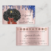 Visite Rose de la carte de fidélité 10 punch Curly Drips (Devant / Derrière)