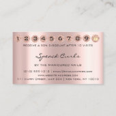 Visite Rose de la carte de fidélité 10 punch Curly Drips (Dos)