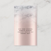 Visite Rose de marbre Gold Faux Foil Carte d'affichage de (Dos)