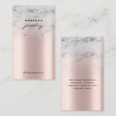 Visite Rose de marbre Gold Faux Foil Carte d'affichage de (Devant / Derrière)