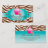 Visite Rose de petit gâteau de chocolat de carte de (Devant / Derrière)