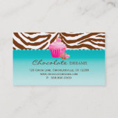 Visite Rose de petit gâteau de chocolat de carte de (Dos)
