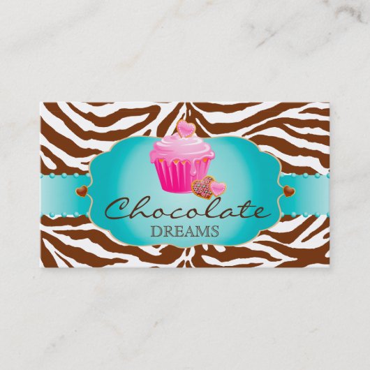 Visite Rose de petit gâteau de chocolat de carte de (Devant)