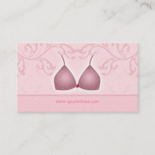Visite Rose de soutien-gorge de damassé de carte de