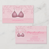 Visite Rose de soutien-gorge de damassé de carte de (Devant / Derrière)