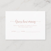 Visite Rose Gold Calligraphy Devine Combien De Carte De J (Devant)