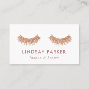 Visite Rose Gold Eyelashes maquillage Artiste Carte de vi