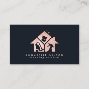 Visite Rose Gold House Services de nettoyage Carte de vis