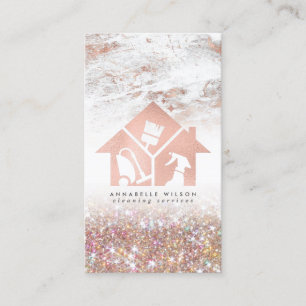 Visite Rose Gold House Services de nettoyage Carte de vis