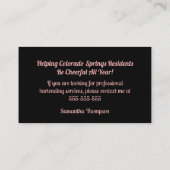 Visite Rose Gold Parties scintillant Bartender Carte de v (Dos)