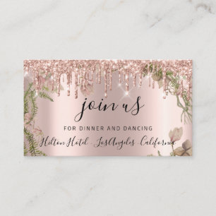 Visite Rose Mariage de la carte de réception