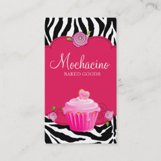 Visite Rose moderne de zèbre de petit gâteau de carte de