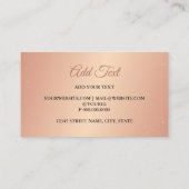 Visite Rose Parties scintillant or -Look Lashes Carte de  (Dos)