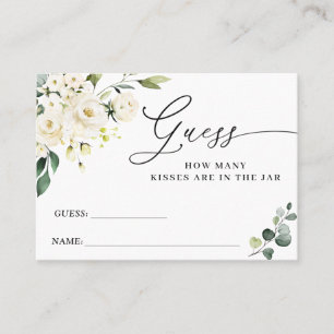 Visite Roses Blanches Eucalyptus Devinez Combien De Carte