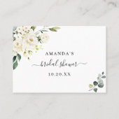 Visite Roses Blanches Eucalyptus Devinez Combien De Carte (Dos)