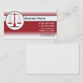 Visite Rouge blanc fade loi justice écailles carte de vis (Devant / Derrière)