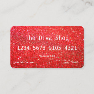 Visite Rouge de carte de crédit de parties scintillantes