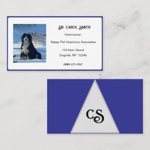 Visite Royal Bleu & blanc avec logo ou photo carte de vis