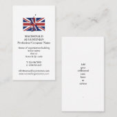 Visite Royaume-Uni patriotique | UNION JACK | Carte de vi (Devant / Derrière)
