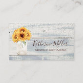 Visite Russe Bouquet de tournesol Mason Jar Carte de visi (Devant)
