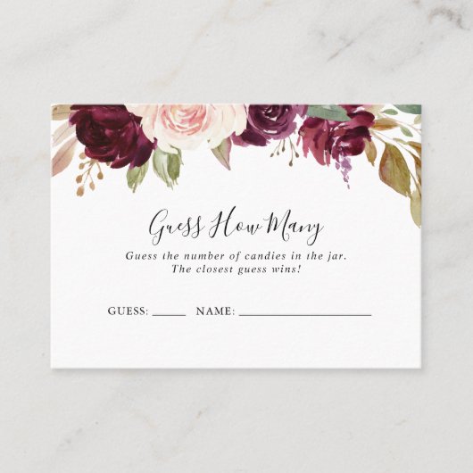 Visite Rustic Floral Botanical Devine Combien De Carte De (Devant)